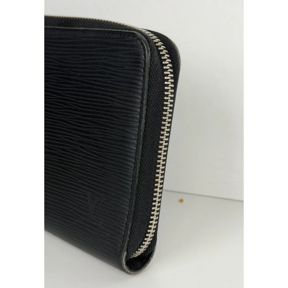 Louis Vuitton Zippy Wallet Organizer Black Leather&Silver-tone hardware 2014 K1
